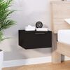 vidaXL Wall-mounted Bedside Cabinet Set of 2 Black Engineered wood