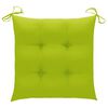 vidaXL Patio Chair Set of 2 Bright Green Cushions, Natural Wood