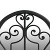 vidaXL Garden Mirror Black Iron, Glass 39.4 x 17.7 in Decorative Inlays