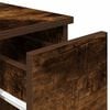vidaXL Bedside Cabinet Set of 2 Smoked oak Engineered wood Small