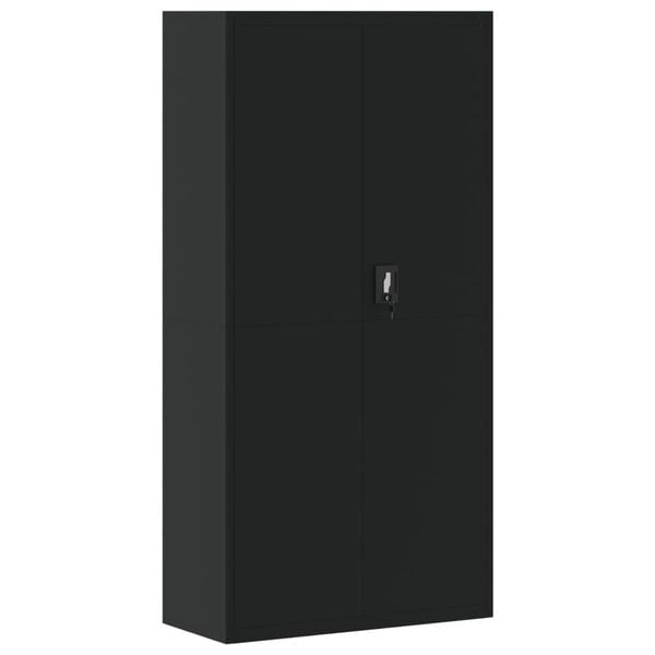 vidaXL File Cabinet Black Powder-coated steel Large Industrial