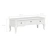 vidaXL TV Cabinet White MDF and Solid Pinewood 39.4x13.8x13.8 in