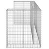 vidaXL Gabion Wall for Garbage Bins Galvanized Steel 100"x39.4"x43.3"