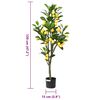 vidaXL Artificial Lemon Tree Green Polyethylene vinyl acetate Medium