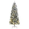 vidaXL Artificial Hinged Christmas Tree Green PVC Medium