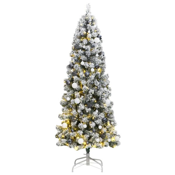 vidaXL Artificial Hinged Christmas Tree Green PVC Medium