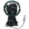 vidaXL Tree Light Dark green wire, colorful lights PVC For 13.1 ft trees