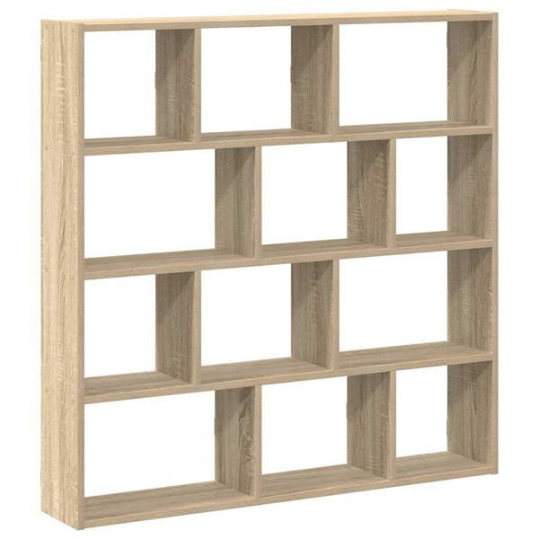 vidaXL Wall Cube Shelf Sonoma Oak Engineered wood Medium Wall Cube Shelf