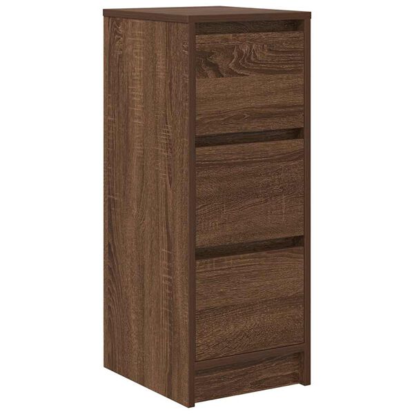 vidaXL Sideboard Brown Oak Engineered Wood Medium Buffet Rectangular
