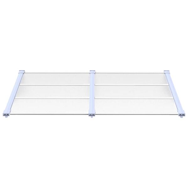vidaXL Door Canopy Grey and Transparent Polycarbonate, ABS, Aluminum