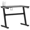 vidaXL LED Gaming Desk Black Engineered wood LED Gaming Desk Rectangular