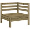 vidaXL Garden Sofa Set of 2 Natural Wood Treated pinewood Medium
