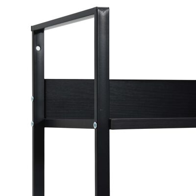 vidaXL 5-Layer Book Shelf Black 23.6"x10.9"x62.4" Engineered Wood