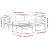 vidaXL Garden Sofa Set Wax Brown Solid Pine Wood 5 Piece Modular