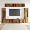 vidaXL TV Cabinet Set Set of 8 Old wood Engineered wood Large