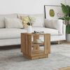 vidaXL Coffee Table Artisan Oak Engineered Wood 15.7 x 15.7 x 16.9 in