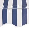 vidaXL Retractable Awning Blue and White Polyester with PU coating
