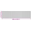 vidaXL Rug Grey Bamboo, Polypropylene 27.6 x 118.1 in Rug Rectangular