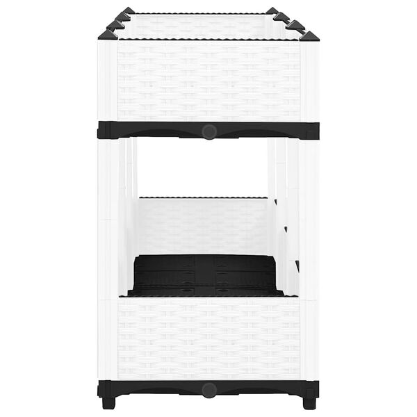 vidaXL Raised Bed White Polypropylene Large Durable Raised Bed
