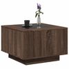 vidaXL Coffee Table Brown oak Engineered wood, glass Medium Coffee Table
