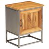vidaXL Bedside Cabinet Recycled Teak and Steel 15.7"x11.8"x19.7"