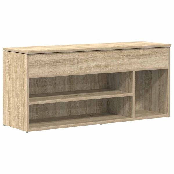 vidaXL Shoe Bench Sonoma oak Engineered wood Standard Shoe Bench