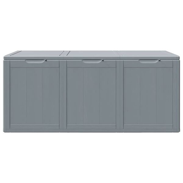 vidaXL Storage Box Grey Polypropylene Large Modern Lightweight