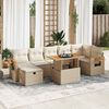 vidaXL Garden Sofa Set Beige, White