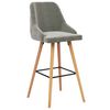 vidaXL Bar Chair Set of 2 Light Grey Velvet One Size Footrest