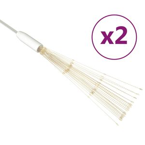 vidaXL Firecrack Light Set of 2 Warm white Copper Medium