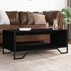 vidaXL Coffee Table Black Engineered wood 39.4 in x 20.1 in x 15.7 in