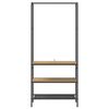 vidaXL Clothes Rack with Shelf Artisan Oak 30.31 x 11.81 x 67.32 in