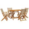 vidaXL Garden Dining Set Beige Solid acacia wood, PE rattan Medium