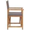vidaXL Director's Chair Set of 2 Grey Teak wood, Polyester Standard