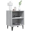 vidaXL Bed Cabinet Grey Sonoma Engineered wood, metal Small