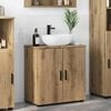 vidaXL Bathroom Cabinet with Door Artisan Oak 24.02 x 13.78 x 25.20 in