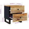 vidaXL Bedside Cabinet Set of 2 Black and Natural Wood