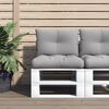 vidaXL Pallet Cushion Set of 2 Grey 100% polyester Standard Durable