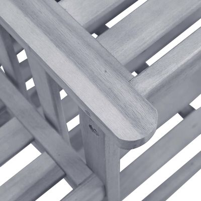 vidaXL Patio Chairs with Tea Table 62.6"x24"x36.2" Solid Acacia Wood
