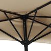 vidaXL Garden Parasol Taupe Polyester, Aluminum, Steel Large