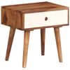 vidaXL Bedside Table Brown Solid Acacia wood 17.7x11.8x17.7 in Modern
