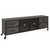 vidaXL TV Cabinet Silver Iron Medium TV Cabinet Rectangular
