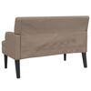 vidaXL Bench Cappuccino Faux leather, plywood, rubber wood
