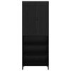 vidaXL Highboard Black Oak 27.36 x 13.39 x 70.87 in Engineered Wood