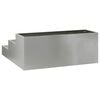 vidaXL Garden Planter Silver 35.43 x 35.43 x 13.78 in Galvanised Steel