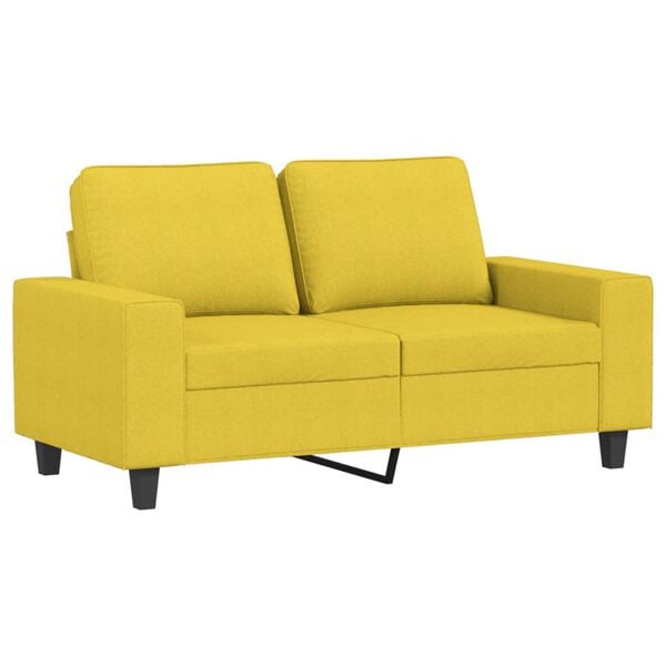 vidaXL Sofa Set Light Yellow 100% polyester, metal, textilene, plywood, foam