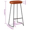 vidaXL Bar Set Brown Solid mango wood, metal, artificial leather Medium