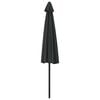 vidaXL Balcony Parasol Black Fabric, steel, aluminum 118.1x61.0x87.8 in