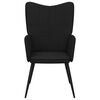 vidaXL Chill Chair Black Fabric (100% polyester), steel Standard Modern
