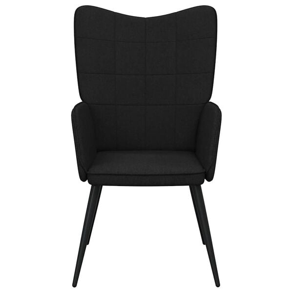 vidaXL Chill Chair Black Fabric (100% polyester), steel Standard Modern